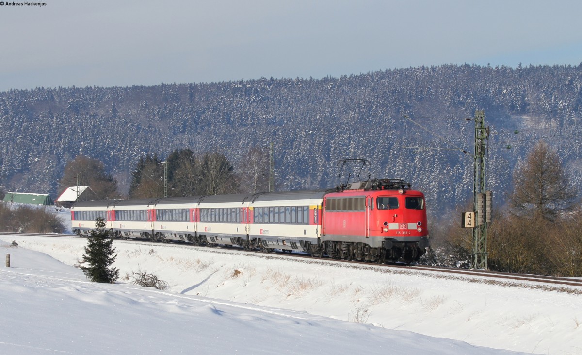 115 383-2 mit dem IC 282 (Zürich HB-Stuttgart Hbf) bei Möhringen 4.2.15