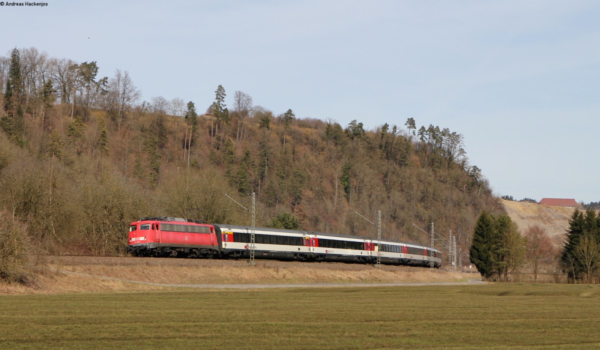 115 383-2 mit dem IC 185 (Stuttgart Hbf-Zürich HB) bei Sulz 8.3.15