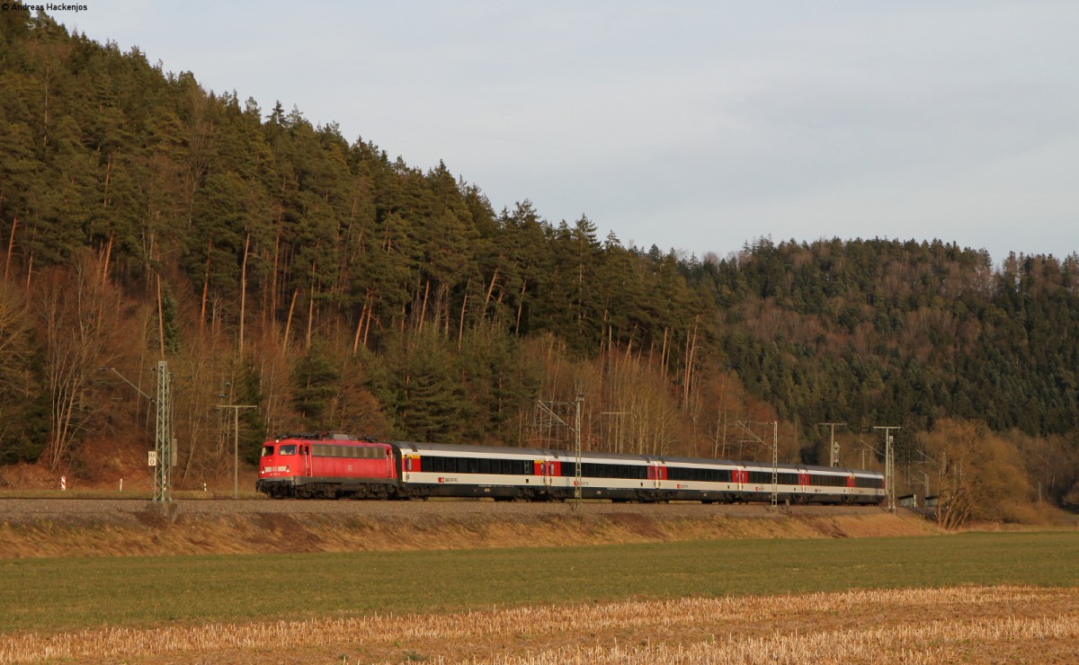 115 383-2 mit dem IC 184 (Zürich HB-Stuttgart Hbf) bei Neckarhausen 8.3.15