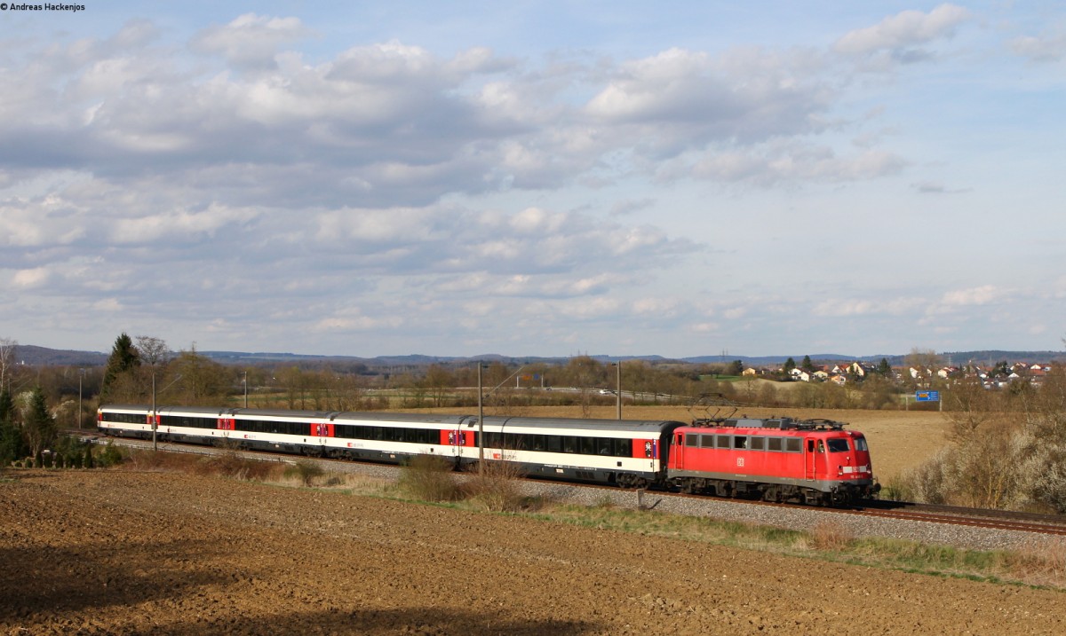 115 448-3 mit dem IC 281 (Stuttgart Hbf-Zürich HB ) bei Hohenkrähen 12.4.15