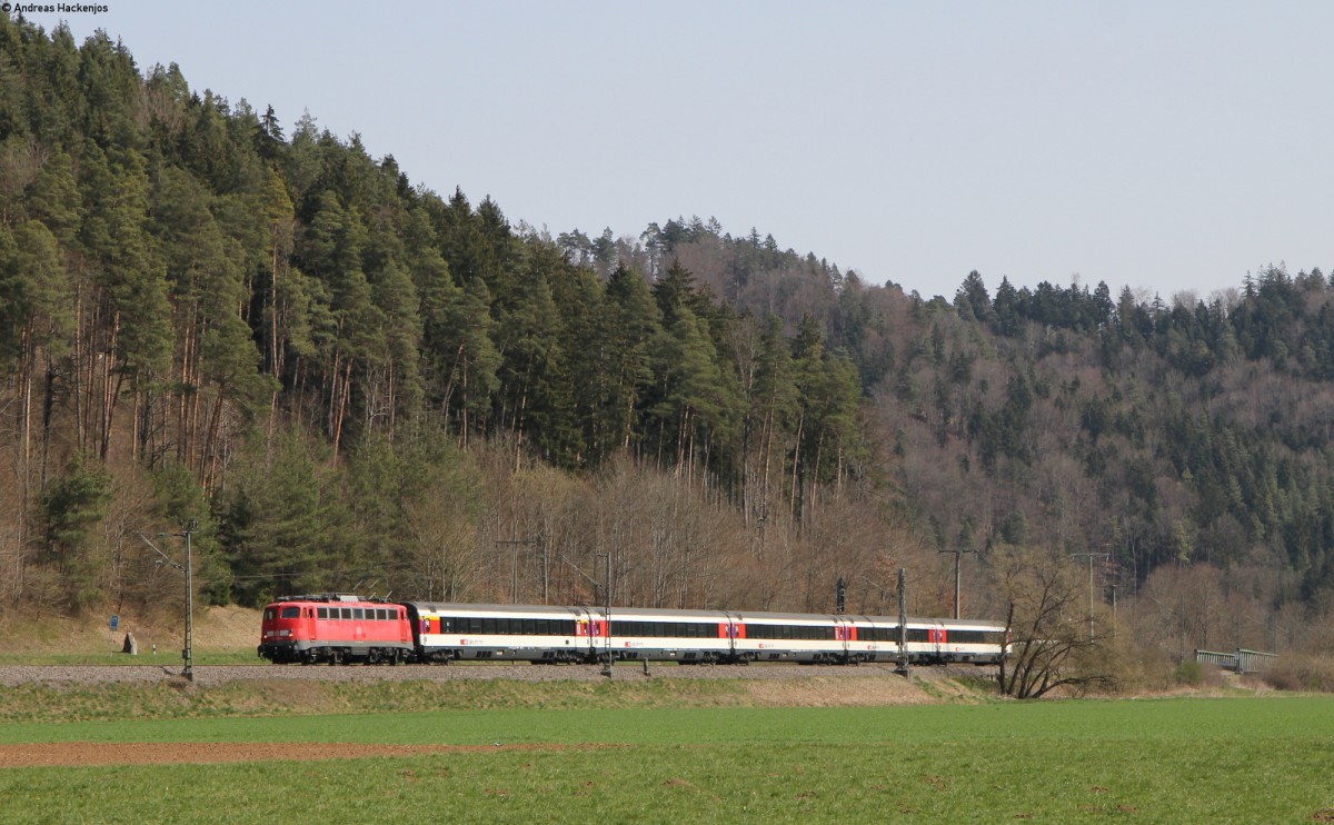 115 459-0 mit dem IC 280 (Zürich HB-Stuttgart Hbf) bei Neckarhausen 30.3.14