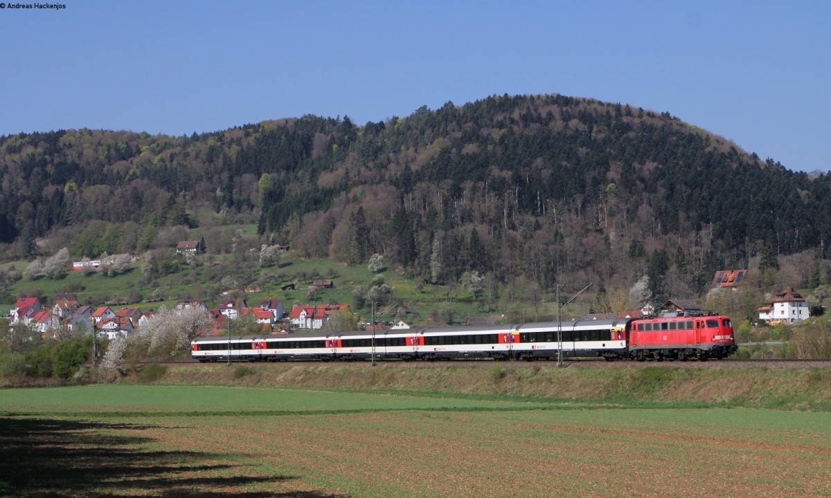 115 459-0 mit dem IC 282 (Zürich HB-Stuttgart Hbf) bei Horb 11.4.14
