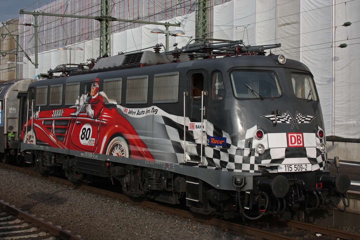 115 509 stand am 15.4.13 in Dsseldorf Hbf abgestellt.