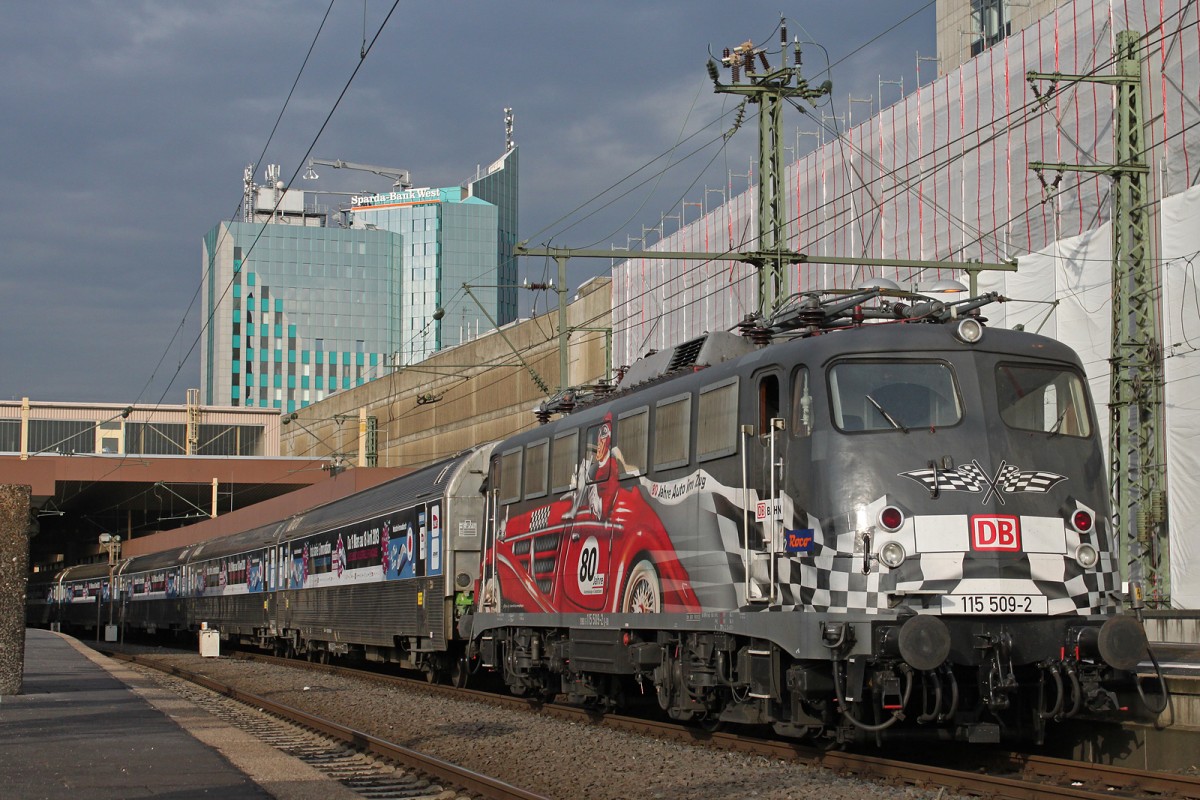115 509 stand am 15.4.13 in bDüsseldorf Hbf abgestellt.