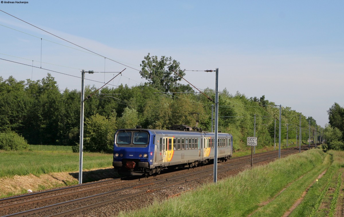 11522 als TER35015 (Nancy Ville-Strasbourg) bei Eckwersheim 18.5.15