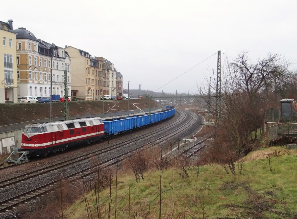 118 770-7 beim Rangieren am 28.01.16 im Starkregen in Plauen/V. oberer Bahnhof.