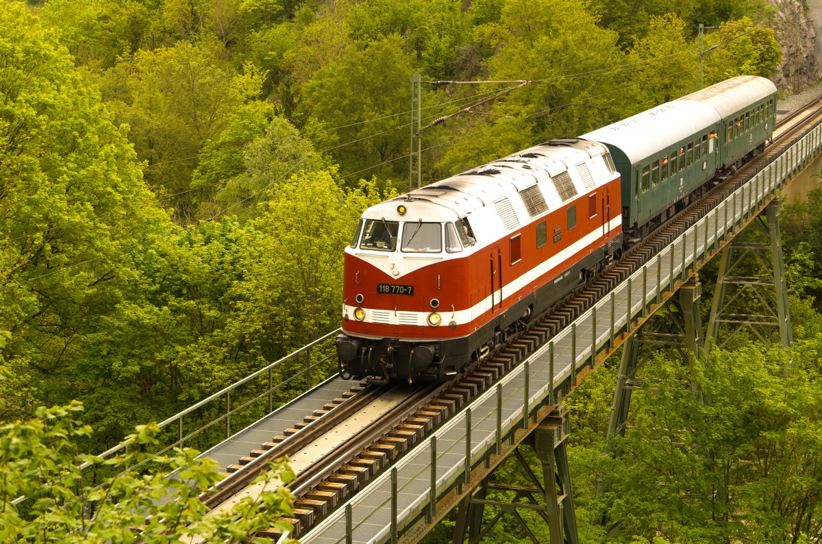 118 auf dem Krocksteinviadukt bei Rübeland im Harz