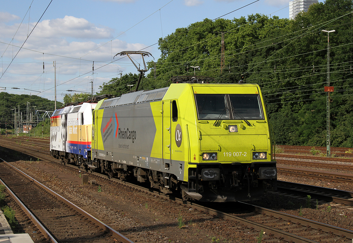 119 007 & 185 589 in Köln West am 18.06.2017