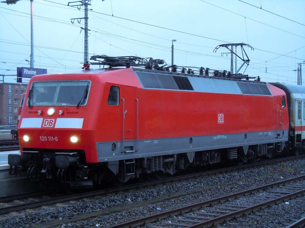 120 111 mit IC Amsterdam - Berlin (+30 min) in Rheine, 16.01.14