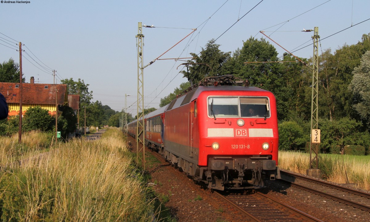 120 131-8 mit dem NF 2712 (Nrtingen-Freiburg (Brsg) Hbf ) bei Wernau 13.7.13