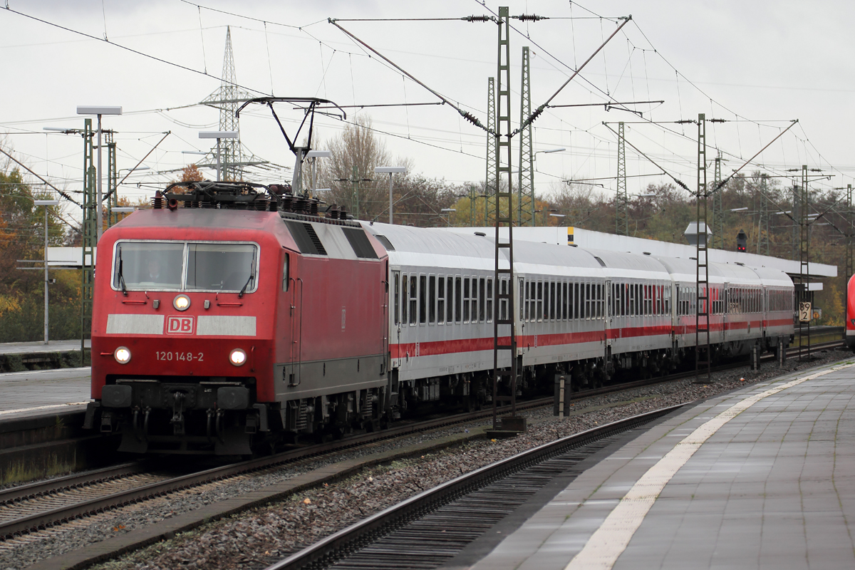 120 148-2 mit IC in Gelsenkirchen Hbf. 24.11.2013