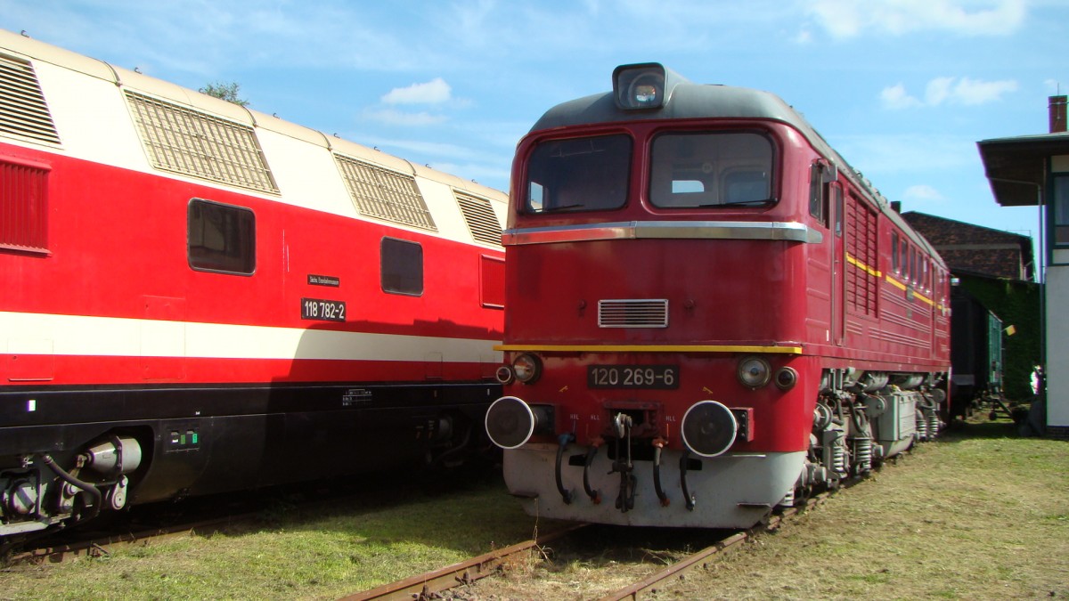 120 269-6 DR, in Eisenbahnmuseum Chemnitz Hilbersdorf, 14.09.2013.
