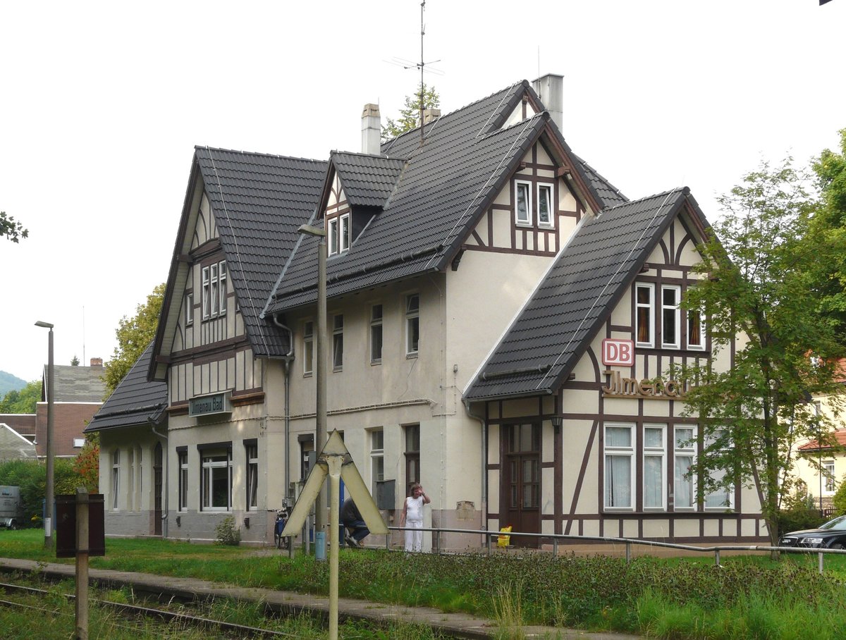 12.09.2008, Der Bahnhof Ilmenau-Bad an der Strecke Arnstadt - Schleusingen.