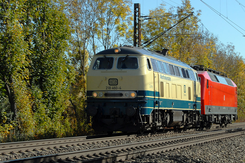 12.10.2018 Streckenabschnitt Uhingen 218 460-4 & 120 101-1