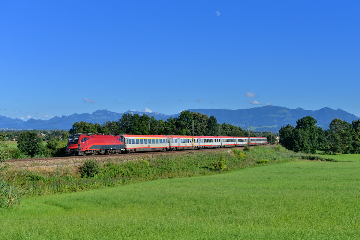 1216 018 mit EC 84 am 13.08.2016 bei Rann. 
