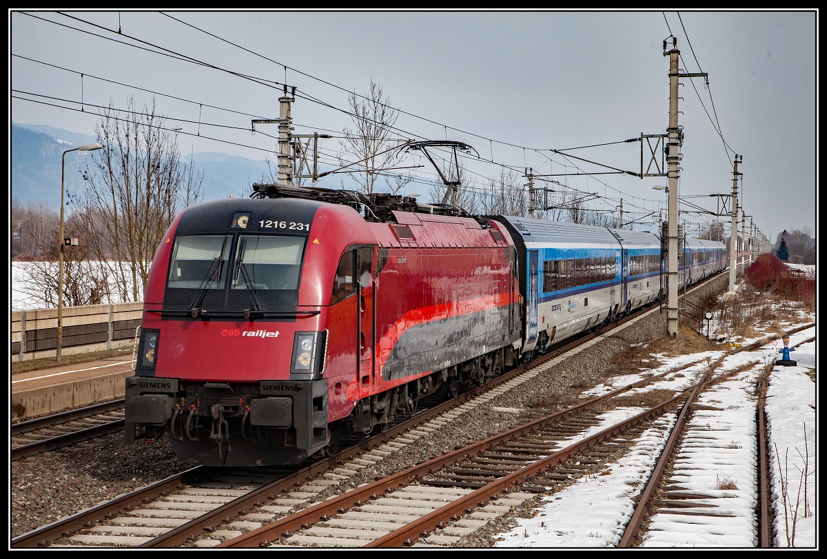 1216 231 mit RJ73 in Kapfenberg Fachhochschule am 1.03.2018.