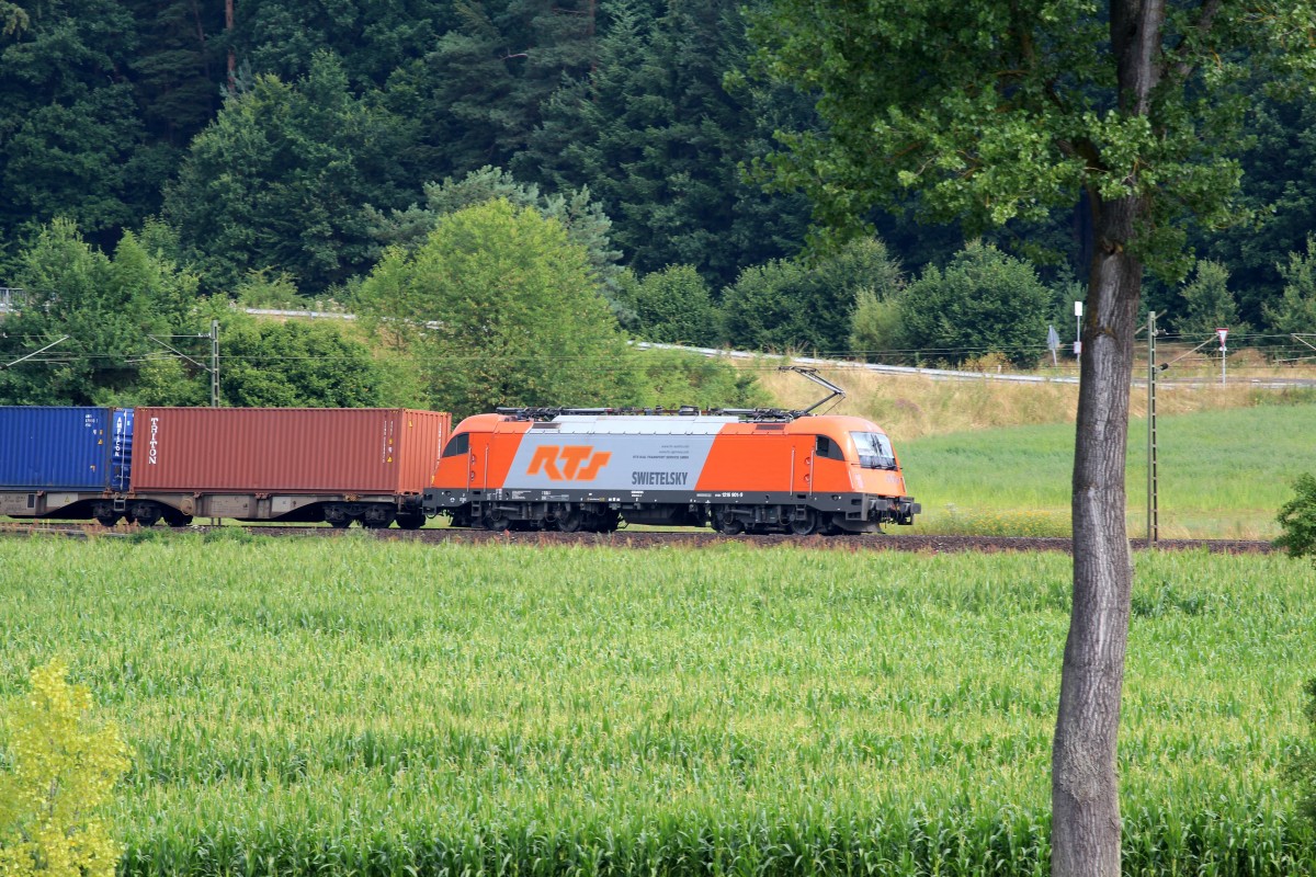 1216 901-9 der RTS am 28.07.2013 im Bereich Harrbach mit Fahrtrichtung Wrzburg