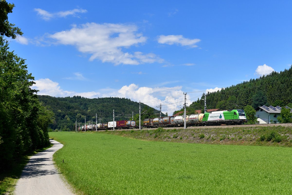 1216 954 mit TEC 41155 am 03.06.2018 bei Wernstein am Inn. 