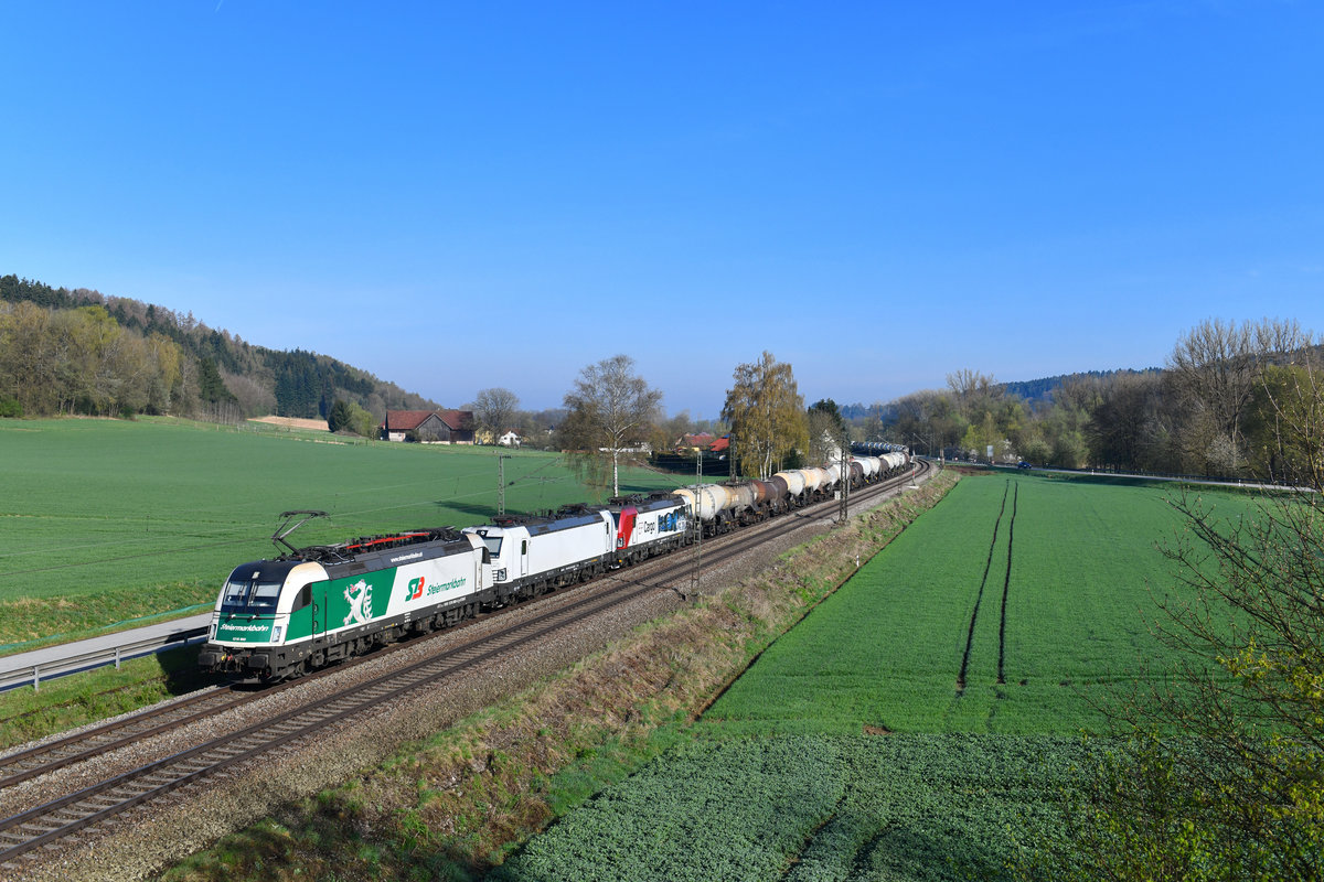 1216 960 + 193 247 + 193 823 mit DGS 45193 am 14.04.2018 bei Einöd. 