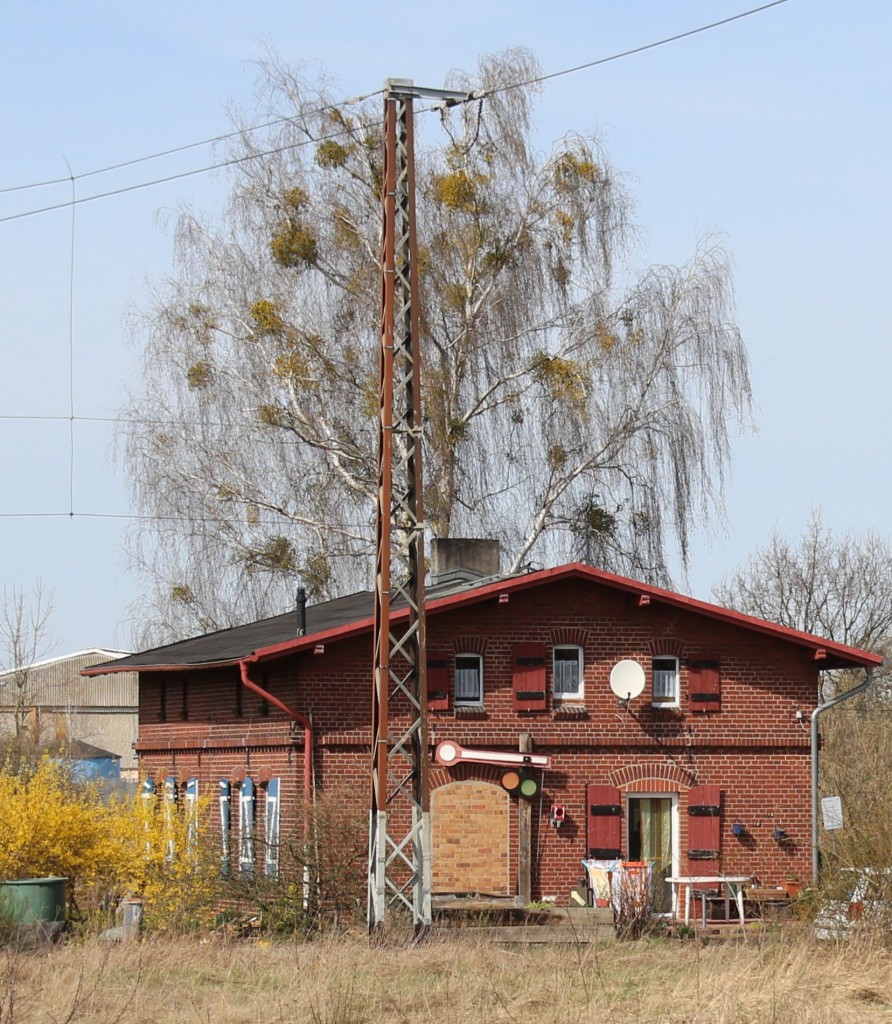 12.4.15 Golßen / Niederlausitz. Zweifelhaftes Formsignal