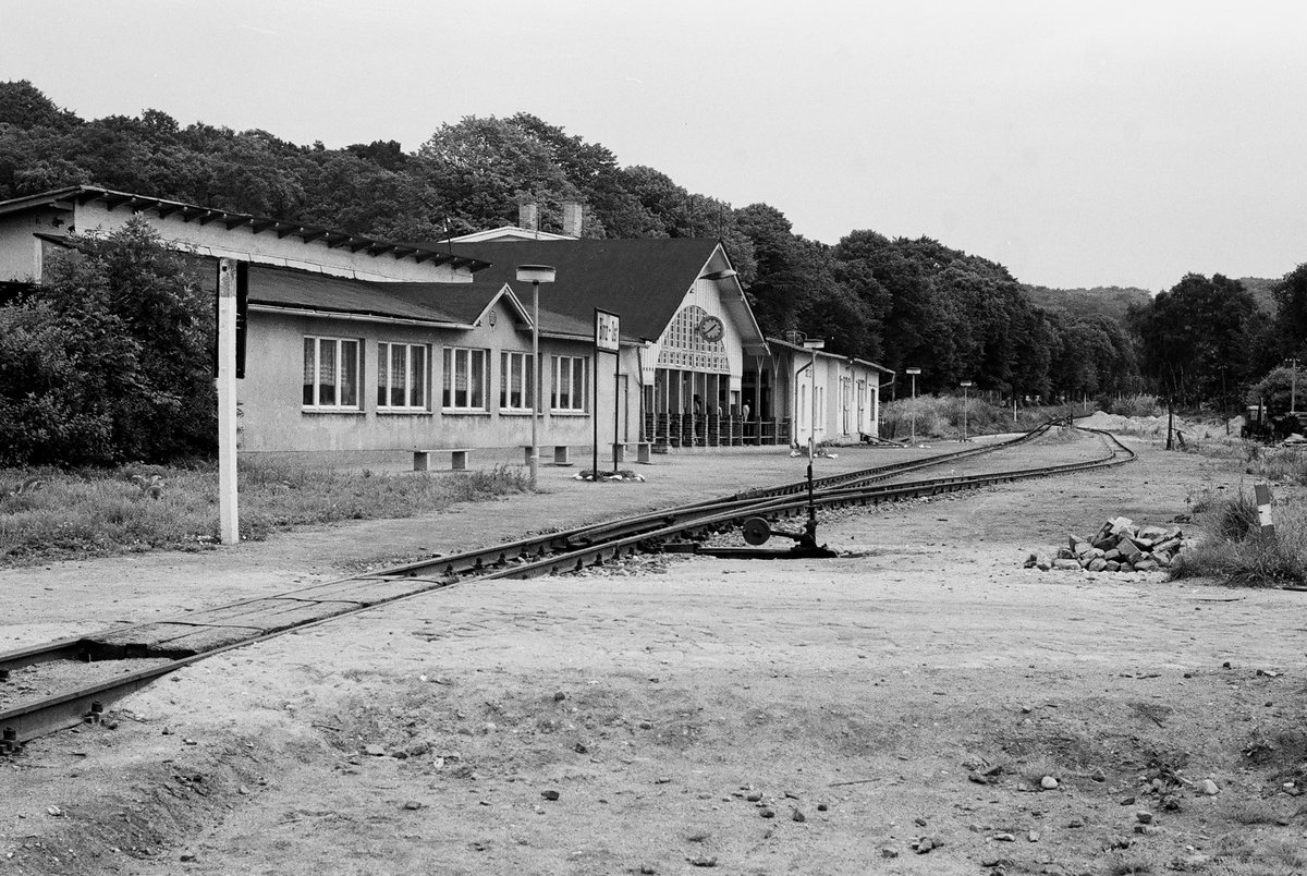 13.07.1981	Insel Rügen, Bahnhof Binz Ost der Schmalspurbahn Putbus - Göhren. 