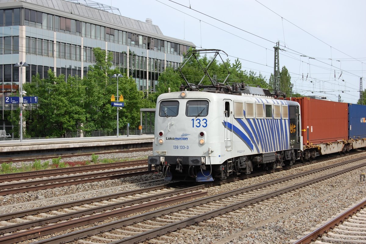 139 133-3 (Zebra) am 8. Juni 2017 in München (Heimeranplatz).