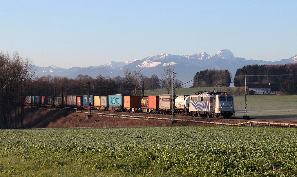 139 133 mit einem KLV nach München am 29.3.14 in Hilperting