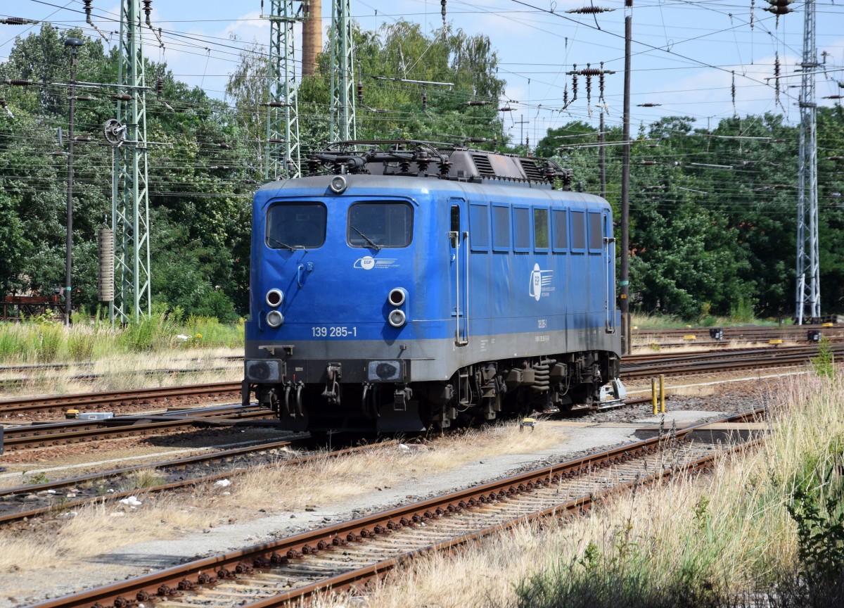 139 285-1 abgestellt in Cottbus am 20.07.2015.