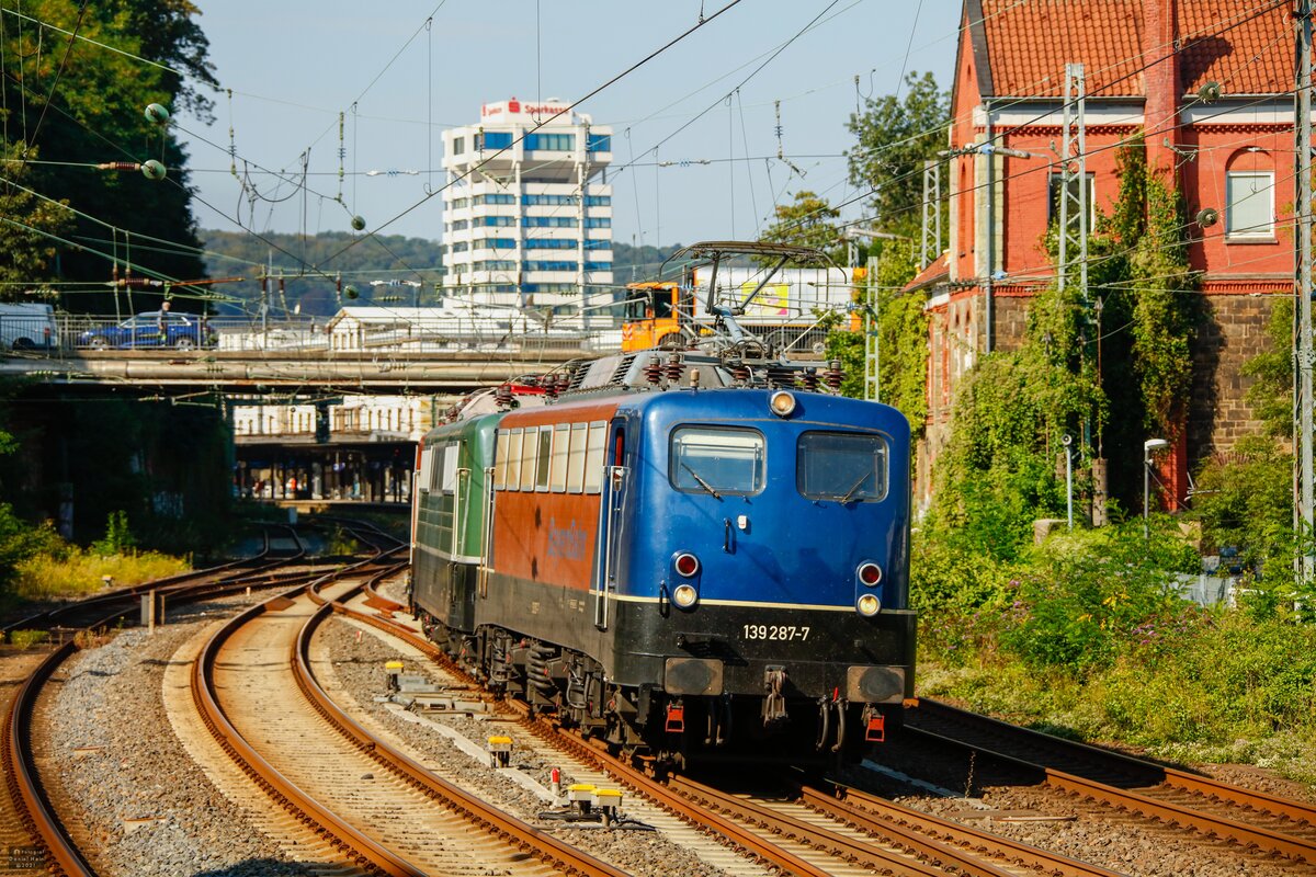 139 287-7  BayernBahn  in Wuppertal, September 2021.