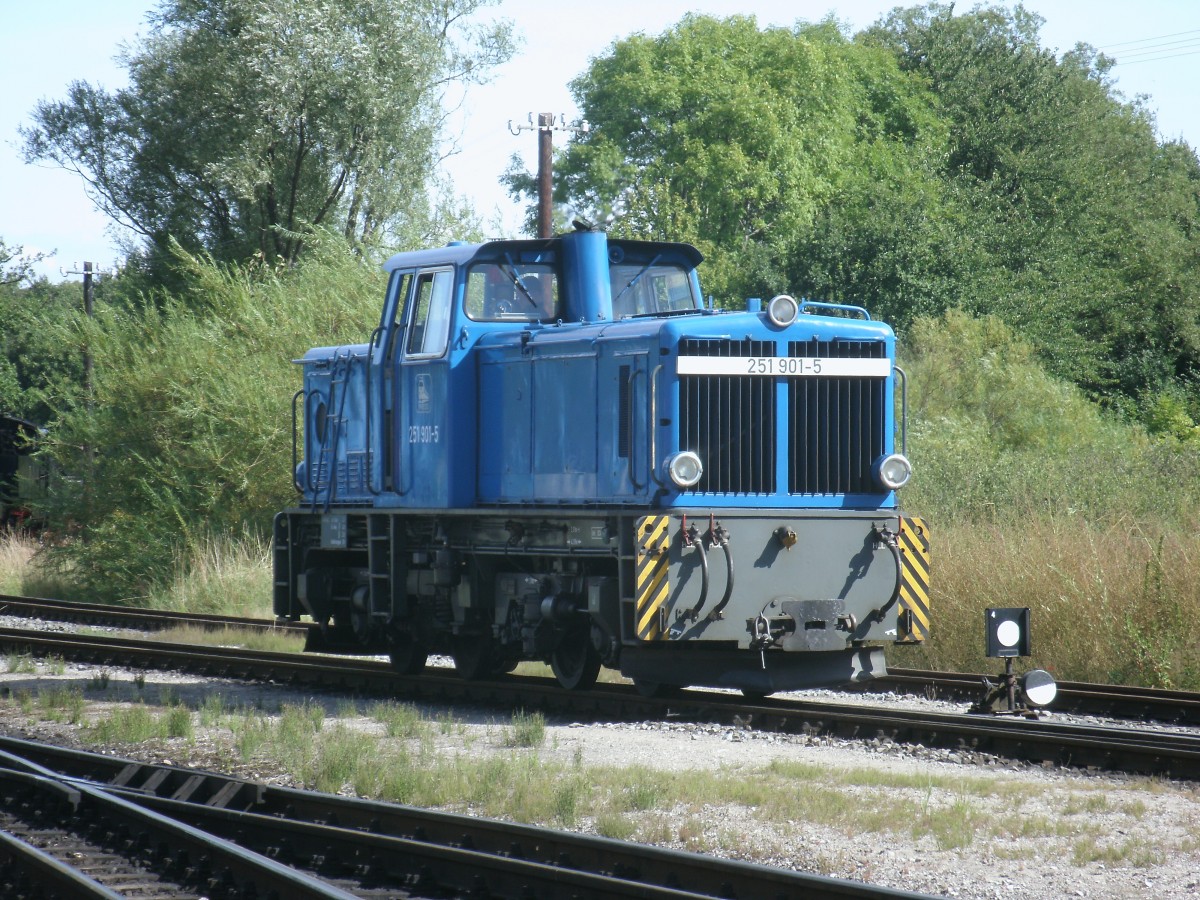 14 Jahre ist 251 901 schon beim Rasenden Roland.Am 24.August 2013 wartete die Lok in Putbus.
