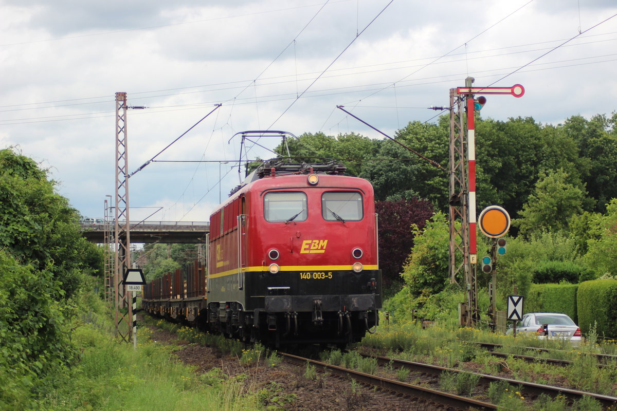 140 003-5 EBM mmit Langschienen am 1.7.16 in Ratingen