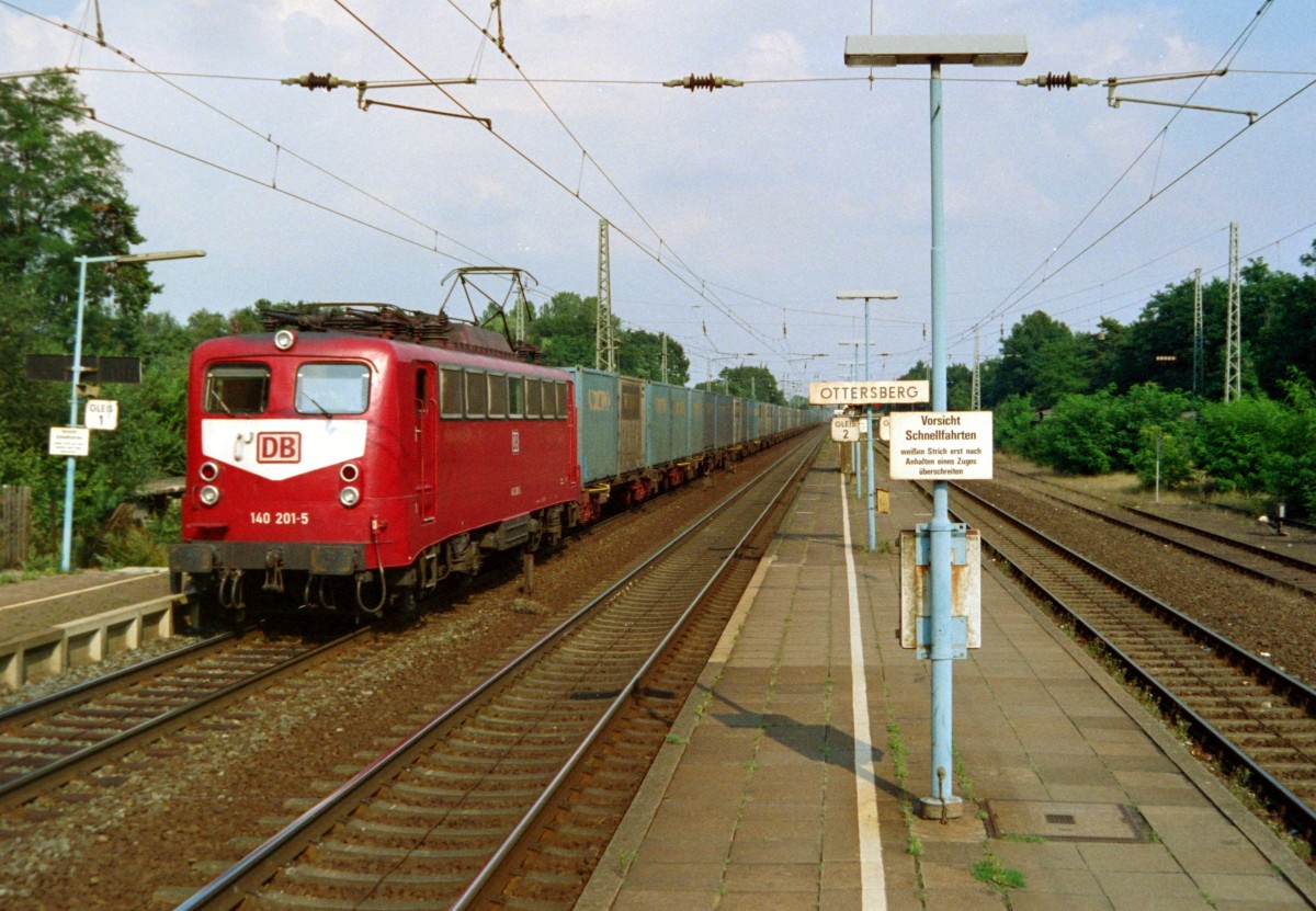 140 201 mit TEC 42202 (Olofstrom–Gent) am 20.08.1997 in Ottersberg