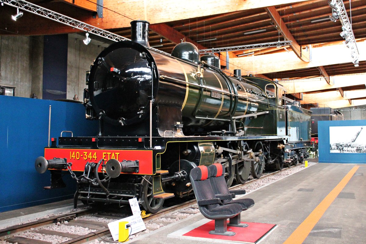 140-344 ETAT  Consolidation 140C  (Baujahr 1917) am 07.10.2018 im Eisenbahnmuseum Cite du Train (Mulhouse).
