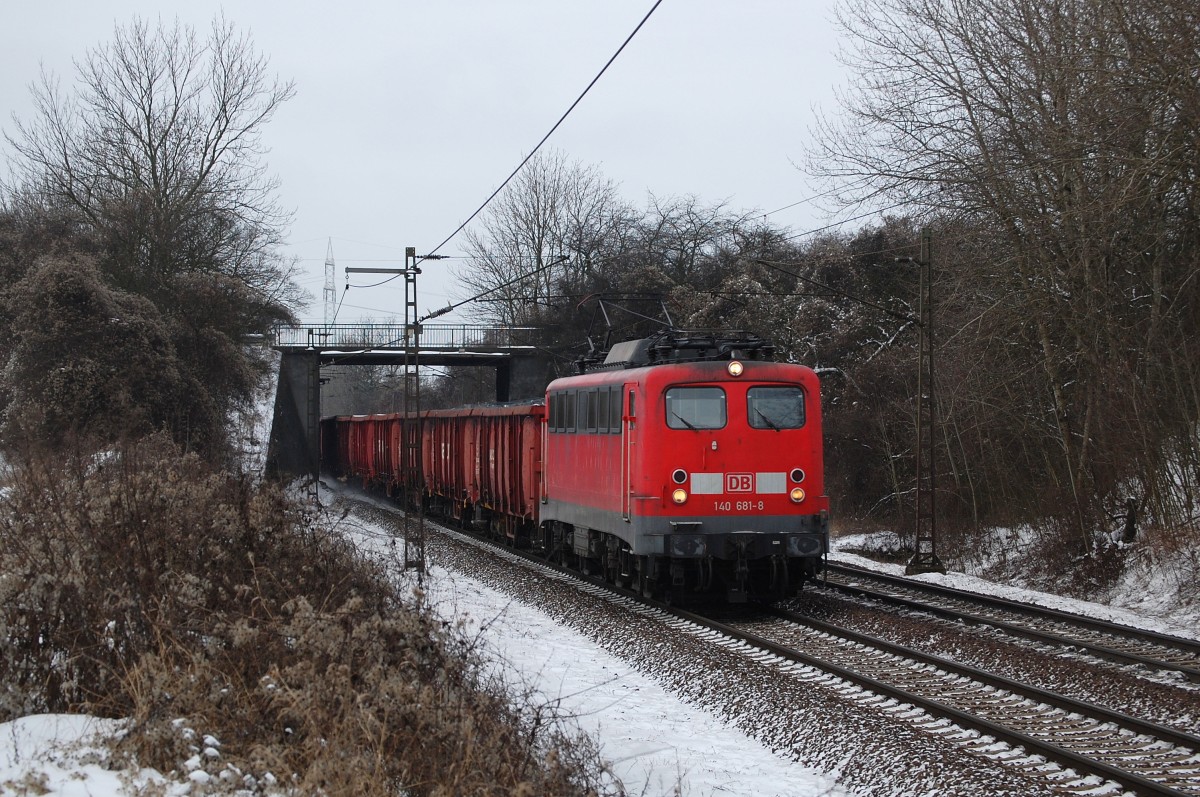 140 681-9 mit einem EZ am 24.01.2013 in Ahlten