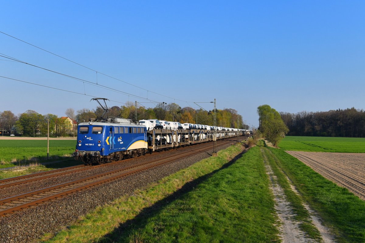 140 759 mit DGS 69134 am 16.04.2019 bei Woltorf. 