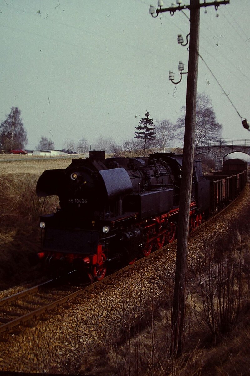 140 (Plandampf im Thüringer Wald Rennsteig & Lobenstein 18.- 21. März 1993 )  65 1049-69mit Lg  77458 Blankenstein-Triptis bei Remtendorf