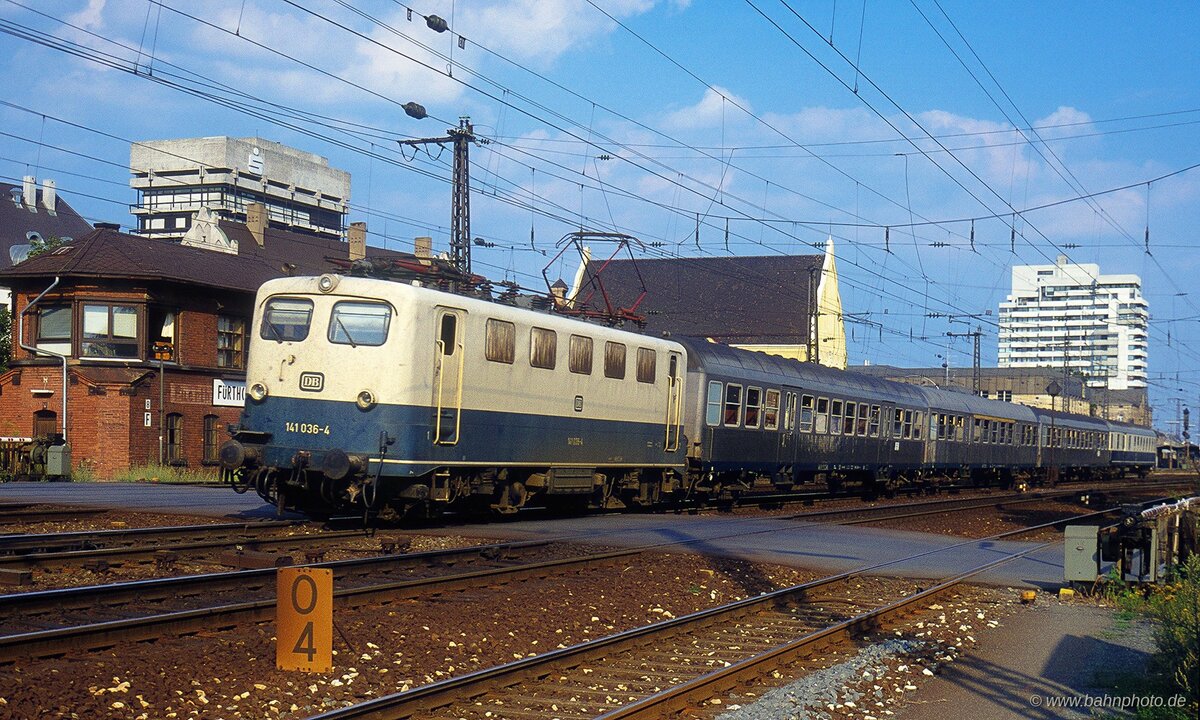 141 036-4 - Fürth (Bay.) Hbf - 16.08.1991 - N 6260, Nürnberg - Neustadt (Aisch)