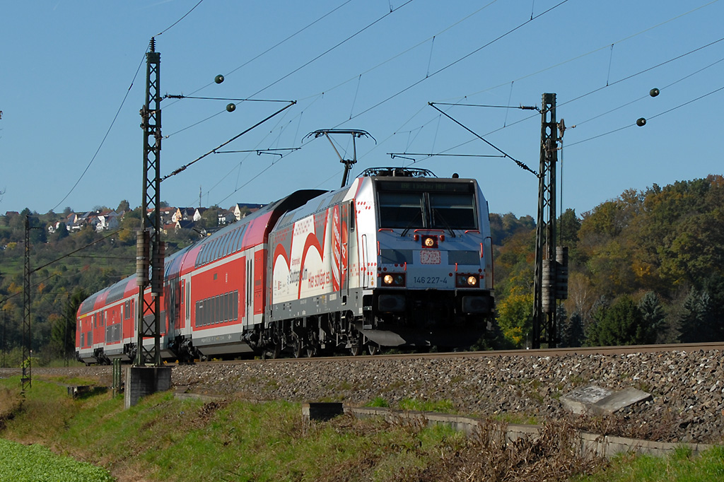 14.10.2017 Streckenabschnitt Uhingen 146 227-4