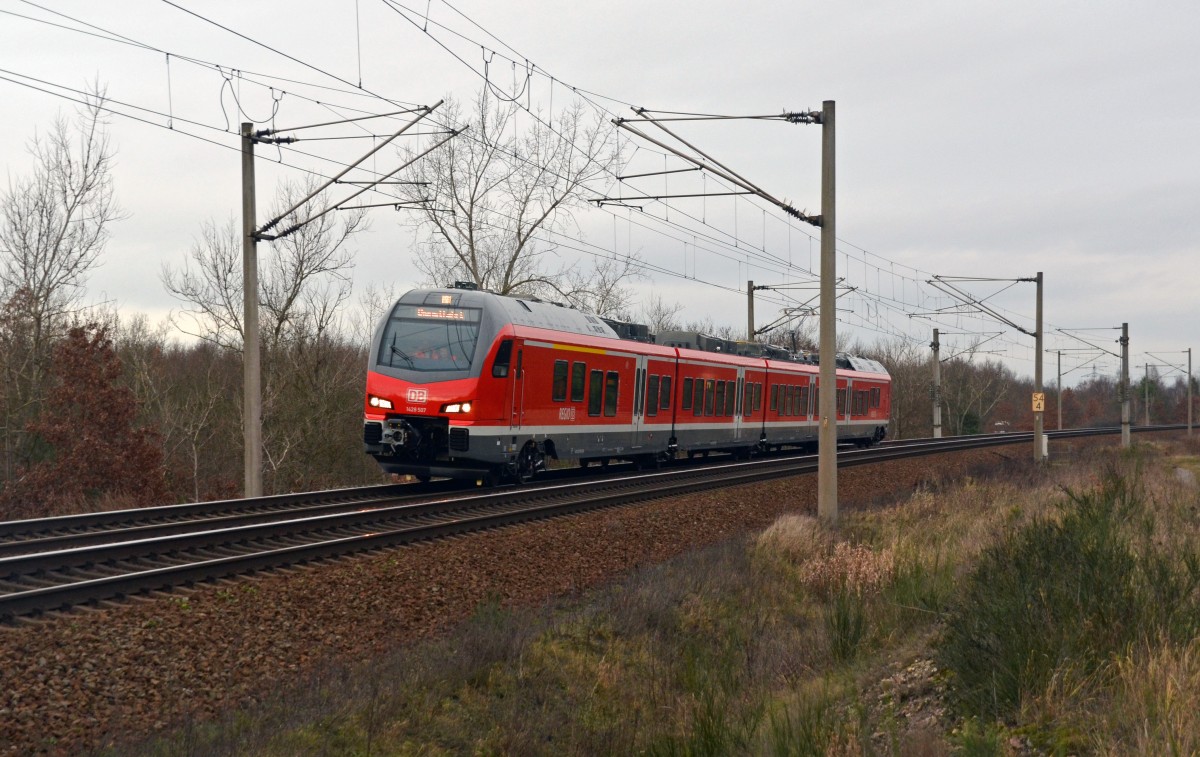 1428 507 befand sich am 18.12.14 auf dem Rückweg seiner Probefahrt nach Delitzsch als er durch Petersroda fuhr. Gruß zurück!