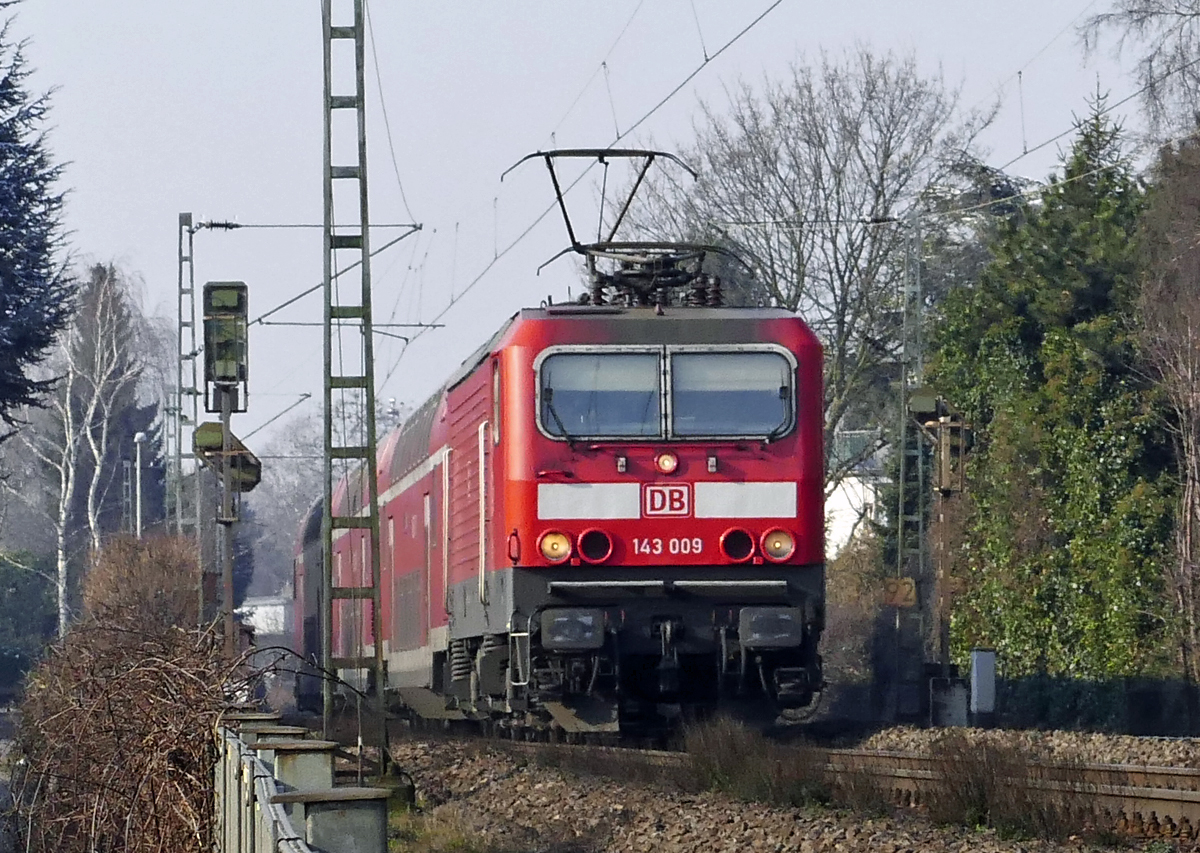 143 009 RB nach Koblenz Hbf durch Bonn-Beuel - 08.02.2018