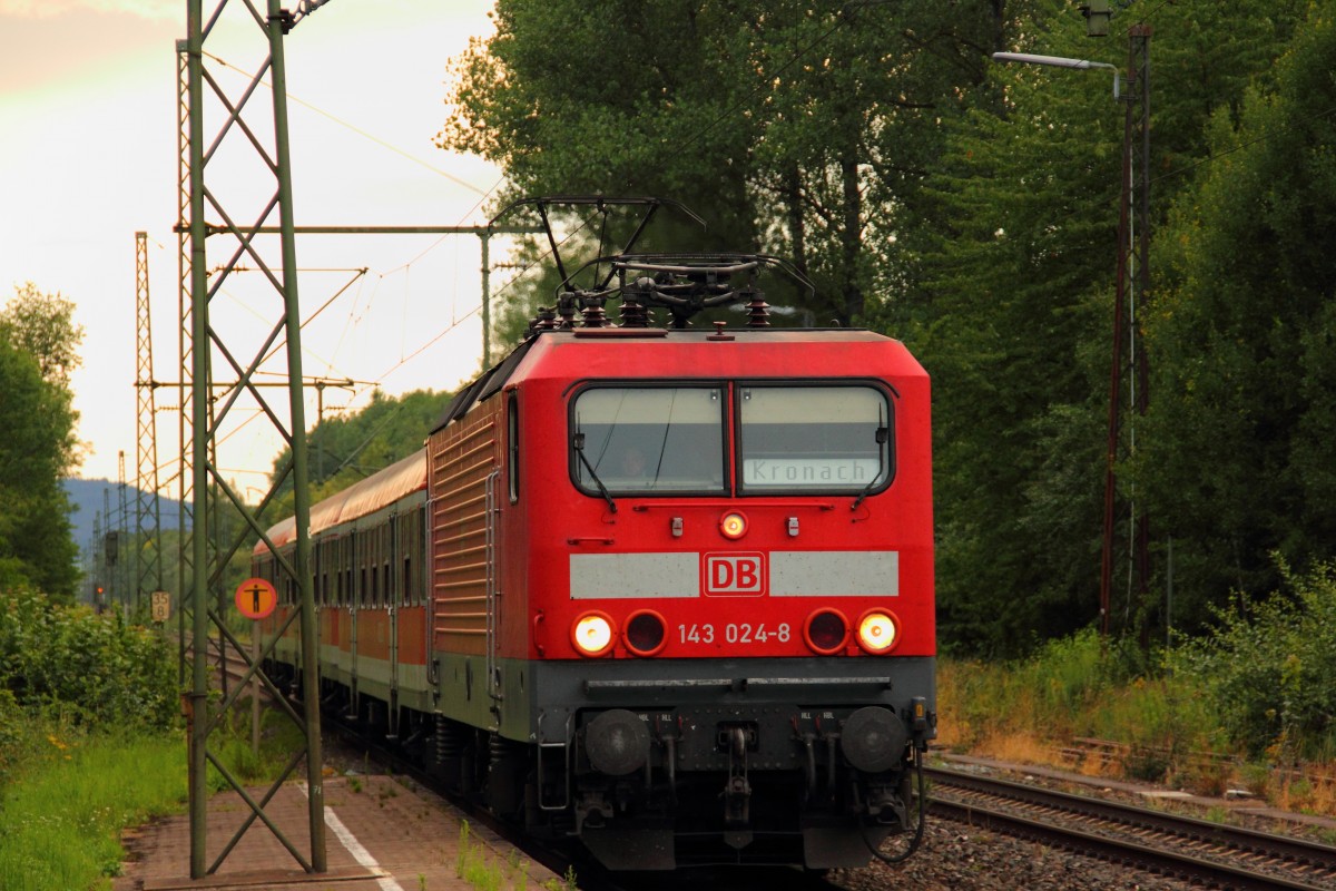 143 024-8 DB Regio bei Michelau am 15.07.2012.