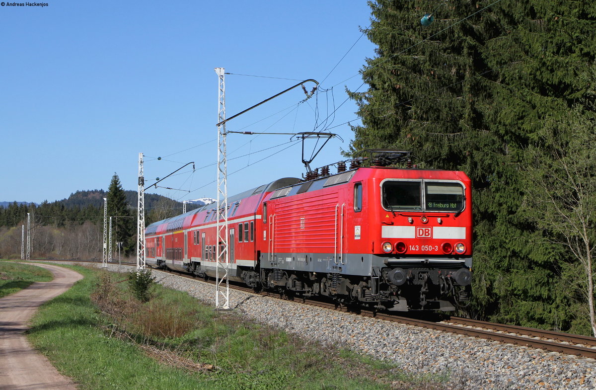 143 050-3 mit der RB 17209 (Freiburg(Brsg)Hbf-Neustadt(Schwarzw)) bei Neustadt 5.5.16