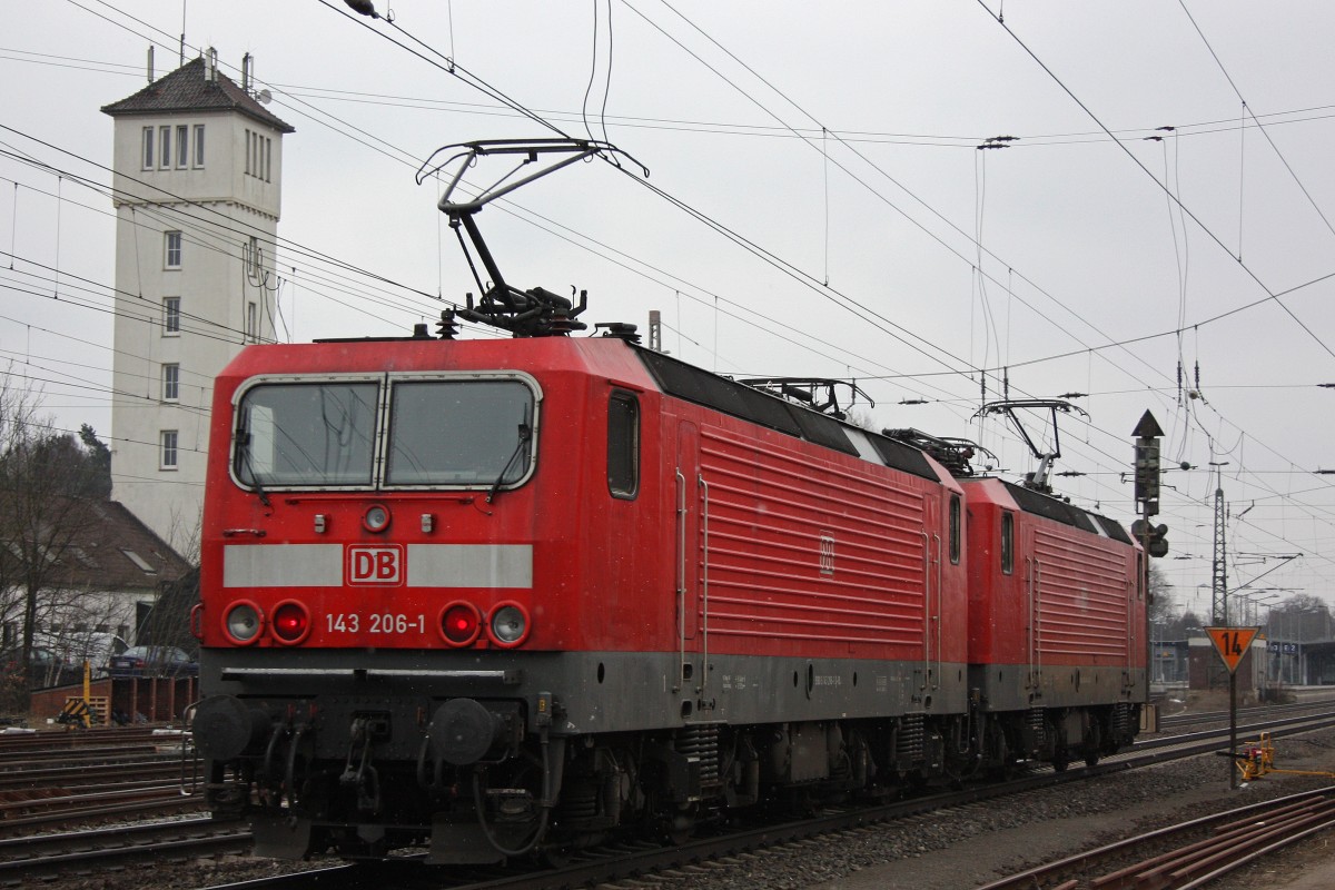 143 206+143 083 am 28.3.13 als Pbz in Verden (Aller).