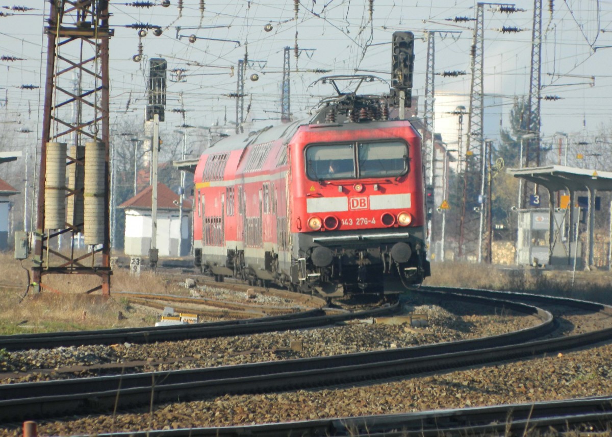 143 276 am 20. März 2015 in Großkorbetha mit einer RB auf dem Weg nach Weißenfels.