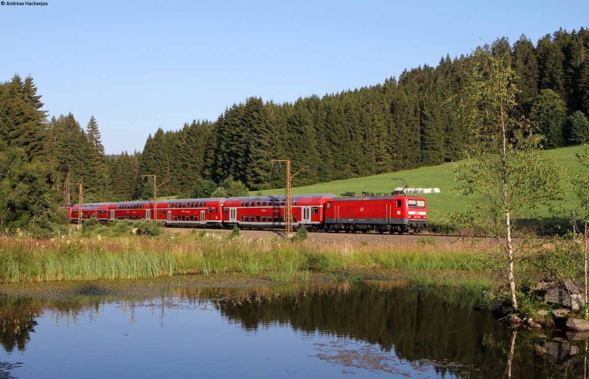 143 316-8 und 143 332-5 mit der RB 26966 (Seebrugg-Freiburg(Brsg)Hbf) bei Hinterzarten 16.7.15

