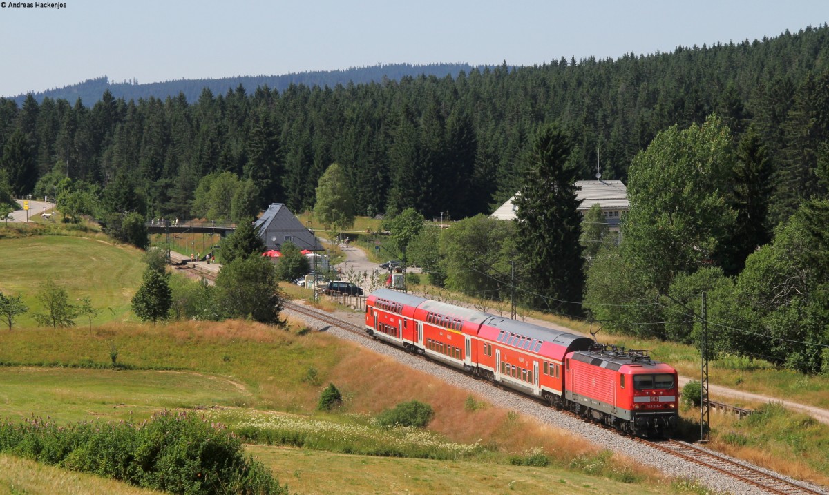 143 350-7 mit der RB 26949 (Freiburg(Breisgau) Hbf-Seebrugg) in Altglash�tten Falkau 27.7.13