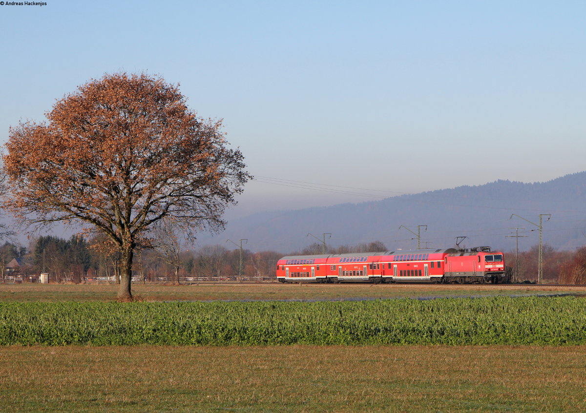 143 364-8 mit der RB 17267 (Freiburg(Brsg)Hbf-Seebrugg) bei Himmelreich 5.12.16