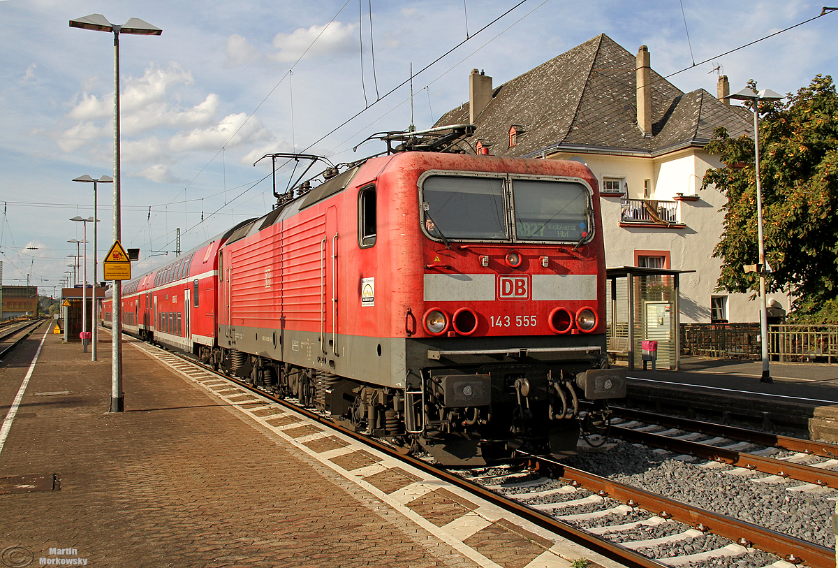 143 555 am RB27 in Rheinbrohl am 06.10.2018