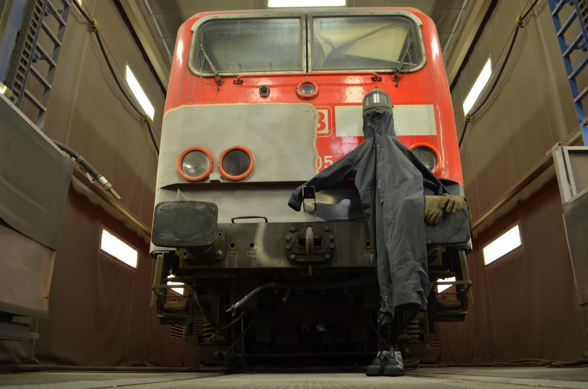 143 605-4 im Werk Dessau Tag der offenen Tür 85 Jahre Ellokinstandhaltung am 30.08.2014 