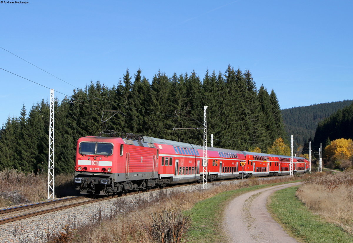 143 972-8 und 143 050-3 mit der RB 17224 (Neustadt(Schwarzw)-Freiburg(Brsg)Hbf) bei Neustadt 30.10.16